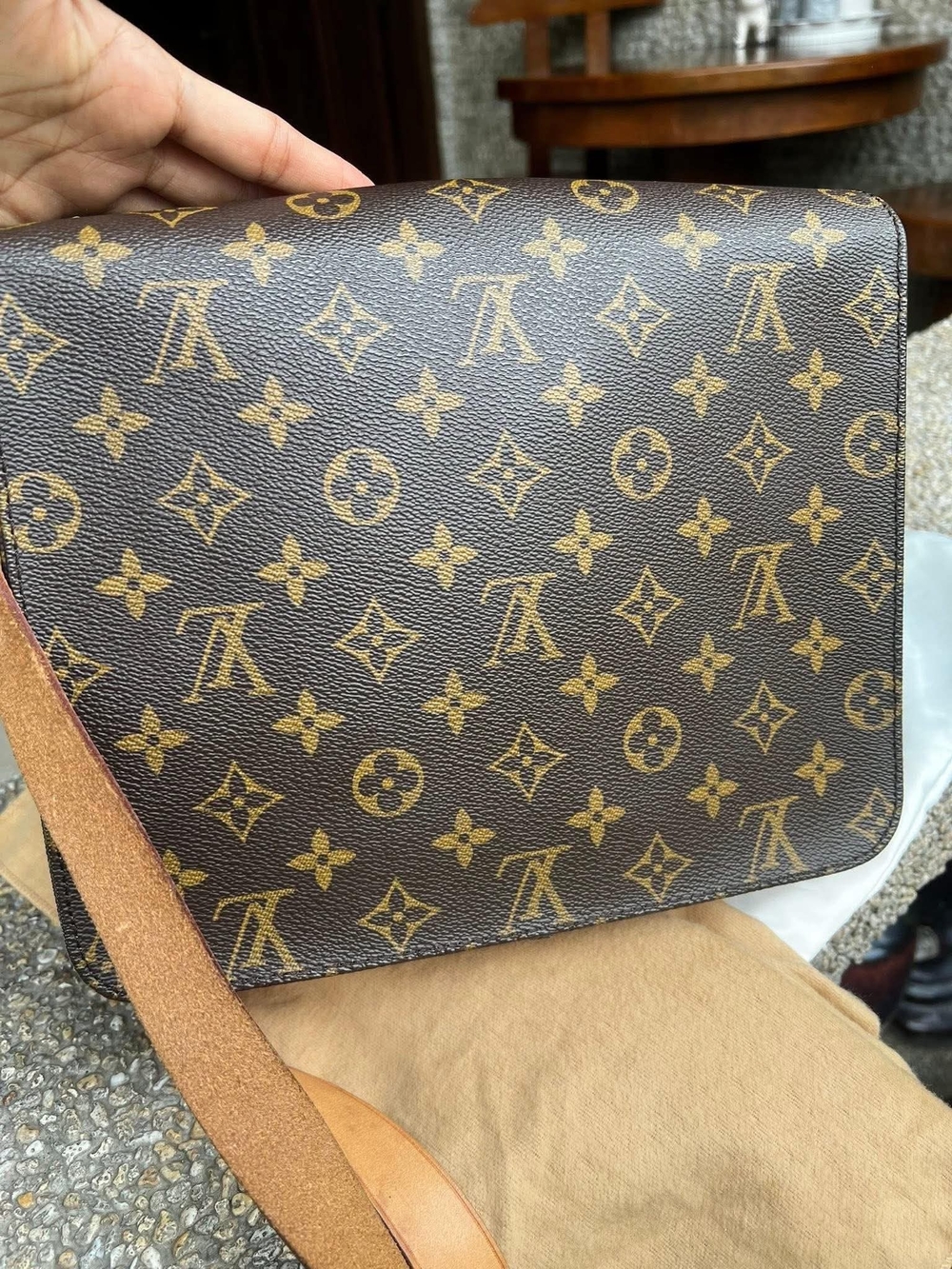 Authentic Louis Vuitton Vintage Cartouchière MM Monogram Crossbody - Picture 2 of 16
